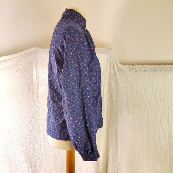 Pan-ter VTG High Neck Paisley Blouse Size 9/10 (Large) - Picture 2 of 12